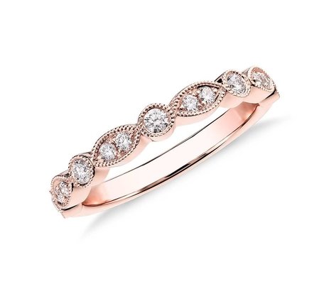 Rose Gold Jewelry 14K Natural Diamond Engagement Ring Round Cut