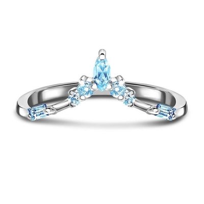 9K / 10K / 14K / 18K Natural Emerald Cut Diamond Engagement Ring White Gold
