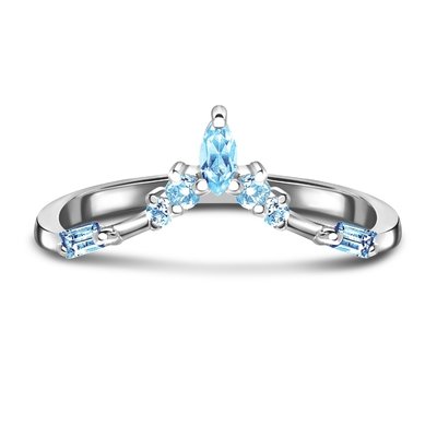 9K / 10K / 14K / 18K Natural Emerald Cut Diamond Engagement Ring White Gold