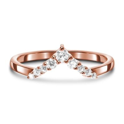 Celebrity Diamond Engagement Rings For Women , 14K Rose Real Diamond Jewellery