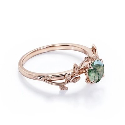 pc145019163-nature_inspired_natural_green_moss_agate_solitaire_engagement_ring_forest_ring Inspirado en la Naturaleza Natural Verde Musgo Ágata Solitario Anillo de Compromiso Anillo Bosque