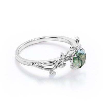 pc145019171-nature_inspired_natural_green_moss_agate_solitaire_engagement_ring_forest_ring Inspirado en la Naturaleza Natural Verde Musgo Ágata Solitario Anillo de Compromiso Anillo Bosque