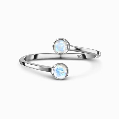 Natural Moonstone Gemstones 925 Silver Anniversary Jewelry Rings Genuine Pear Cut