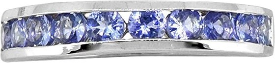 0.5 CTW Natural Blue Tanzanite Ring 18K Solid White Gold