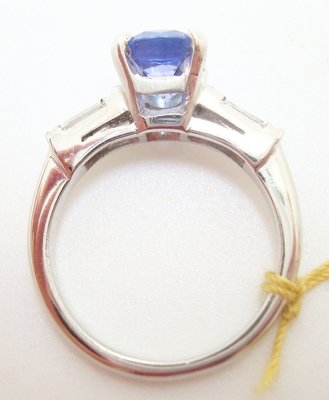 14k White Gold Oval Genuine Natural Tanzanite Ring with CZ