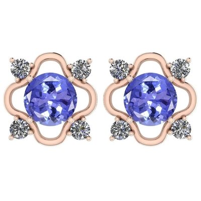 0.5 Carat Branch Flower Design JewelersClub Tanzanite Ring  Sterling Silver Ring Jewelry with White CZ Accent