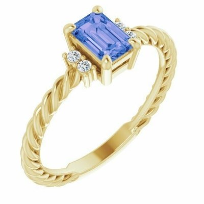 Carat Tanzanite 0.925 Sterling Silver Ring Jewelry With White CZ Accent