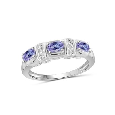 Jewelers Club Tanzanite Ring Birthstone Jewelry  with White CZ
