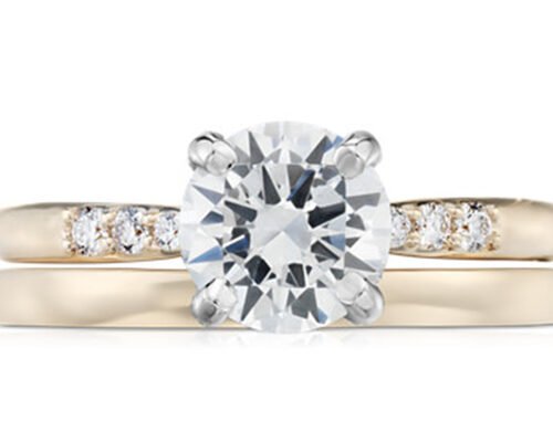 9 K Yellow Gold Jewelry Diamond Engagement Ring For Girls