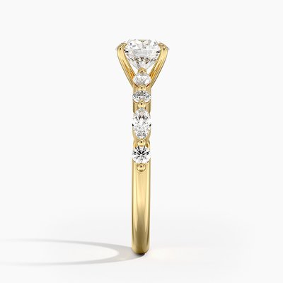 9K Gold Snowflake Inspired Lab Diamond Jewelry Lady Women Engagement Ring