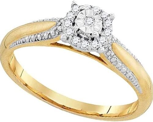 Heart Moissanite Solitaire Engagement Women's Ring 18K Yellow Gold