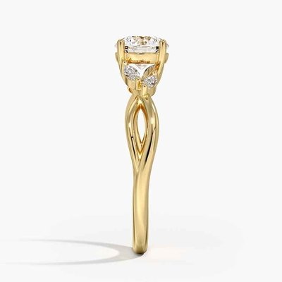 ウィローダイヤモンド エンゲージリング (1/8カラット) 9K ゴールド