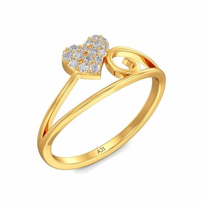 Luxe Willow Diamond Engagement Ring 1/4 Ct. Tw. With 9K Gold Heart