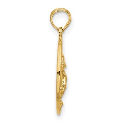10k Yellow Gold Dolphin Charm Necklace Pendant Fish Sea Life Fine Jewelry For Women Gifts For Her