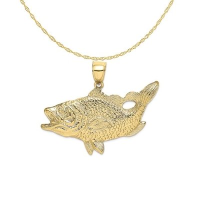 10k Yellow Gold Dolphin Charm Necklace Pendant Fish Sea Life Fine Jewelry For Women Gifts For Her