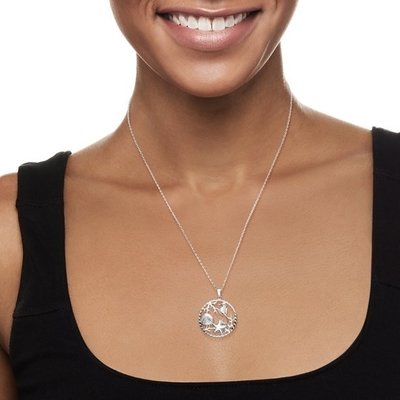 14K Gold Flash-Plated Cubic Zirconia Bar and Turtle 2-Piece Necklace Set with Extender