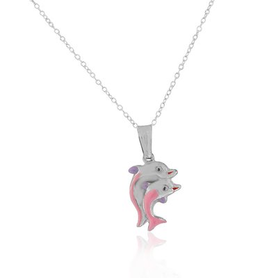 Larimar Octopus Pendant Necklace In Sterling Silver With CZ Accents