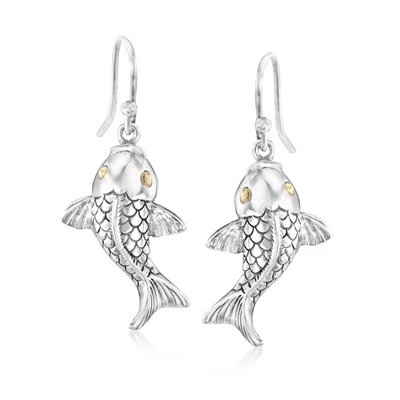 14k Yellow Gold Dolphin Hoop Earrings Ear Hoops Set Animal Sea Life Fine Jewelry For Women Gifts For Her