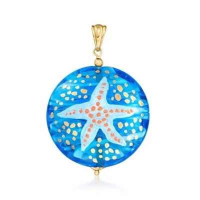 Kids Women Men 14k Gold 28.29mm Dolphin Pendant With Inlaid Opal