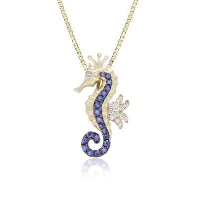 Kids Women Men 14k Gold 28.29mm Dolphin Pendant With Inlaid Opal