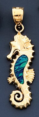 Kids Women Men 14k Gold 28.29mm Dolphin Pendant With Inlaid Opal