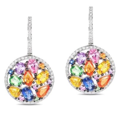 Venta al por mayor de plata de ley 925 colorido CZ Joyería Multi color CZ Mariposa Collar Colgante