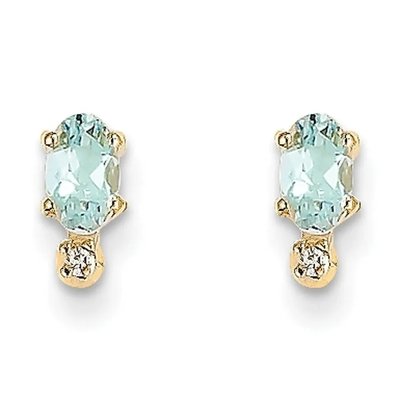 Ladies Earring Earring 14K Gold Plated Oval Cut Topaz CZ Ladies Natural Gemstone Stud Earrings