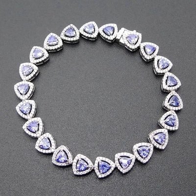 Wholesale 925 Sterling Silver Rose Gold Plated Oval Cut Tanzanite Pendant