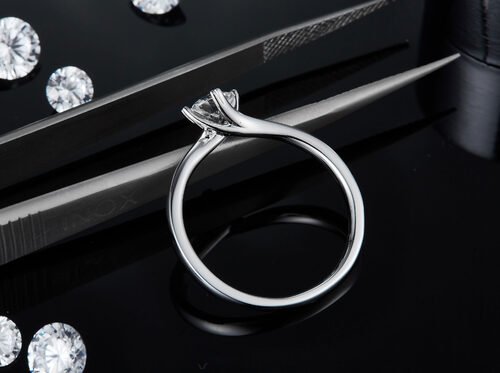9K Gold Jewelry Minimalist Designs Moissanite 925 Silver Ring