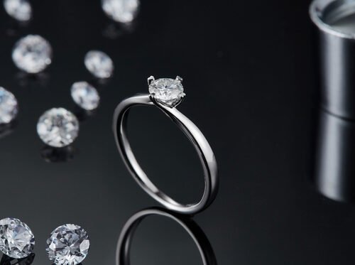 9K Gold Jewelry Minimalist Designs Moissanite 925 Silver Ring