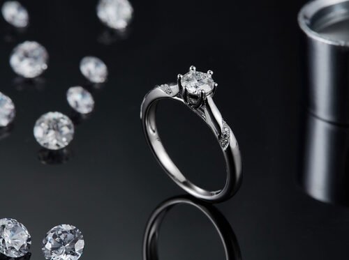 Wholesale Moissanite Jewelry 925 Sterling Silver  Custom Moissanite Ring Engagement