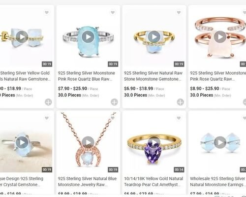 Trendy Jewelry Raw Moonstone Ring Sterling Silber 925 Unregelmäßig Drei Zacken Frauenschmuck