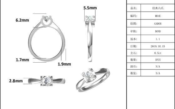 Anel quadrado Moissanite Branco 9K Prata CZ Jóias de Casamento Minimalista