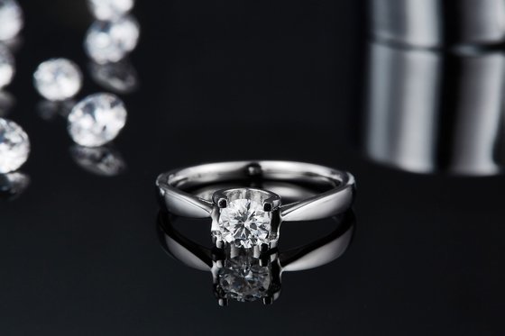 Anel quadrado Moissanite Branco 9K Prata CZ Jóias de Casamento Minimalista