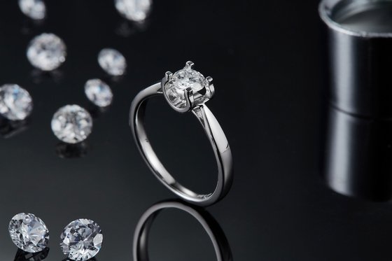 Anel quadrado Moissanite Branco 9K Prata CZ Jóias de Casamento Minimalista
