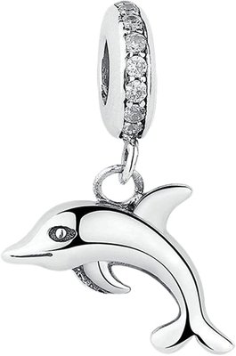Texturierte Eule Charm Bead Anhänger in 14K Gold mit Rhodium-Plating für Frauen