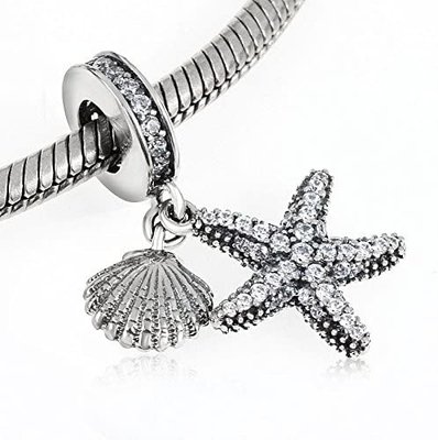 925 Sterling Silver Fish Charm Dangle Beads for Bracelets & Necklaces