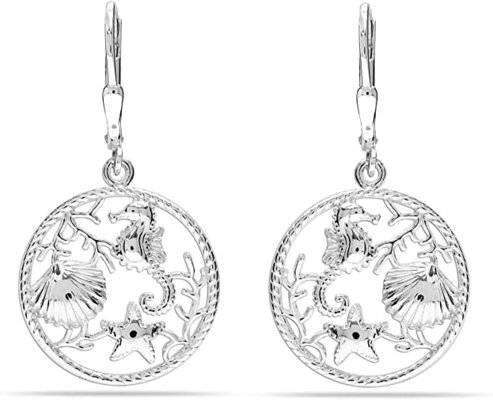 925 Sterling Silver Jewelry Tear-Drop Celtic Heart Love-Knot Cross Diamond-Cut Drop Dangle Leverback Earrings for Women