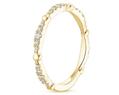 Pave Full Diamond 14K Yellow Gold Jewelry 0.67ct G-H VS1 Clarity