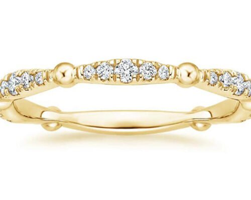 Pave Full Diamond 14K Yellow Gold Jewelry 0.67ct G-H VS1 Clarity