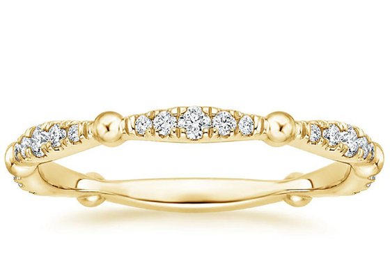 Pave Full Diamond 14K Yellow Gold Jewelry 0.67ct G-H VS1 Clarity