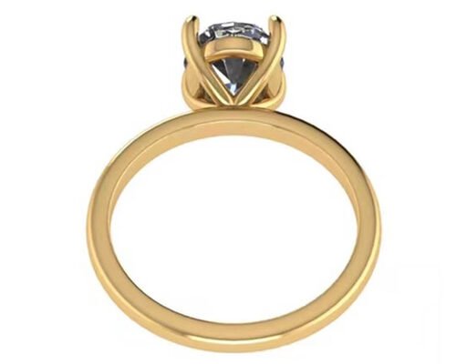 Oval Cut 2.1 Carat Diamond Ring Size OV9X7MM Boundless Setting Type