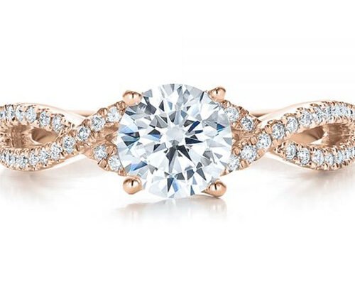 0.8ct Natural Diamond Engagement Rings 6.0MM Dimension OEM ODM