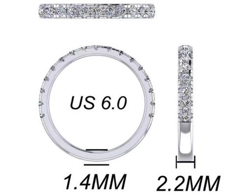 Hand Setting 2.45g 14K Solid Gold Jewellery ODM For Engagement