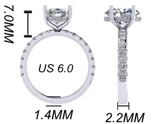 Hand Setting 2.45g 14K Solid Gold Jewellery ODM For Engagement