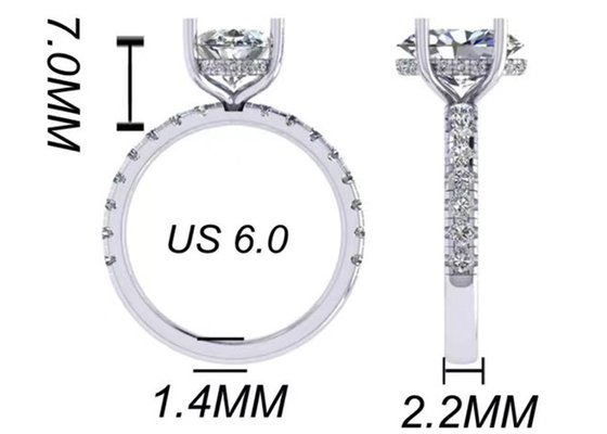Hand Setting 2.45g 14K Solid Gold Jewellery ODM For Engagement