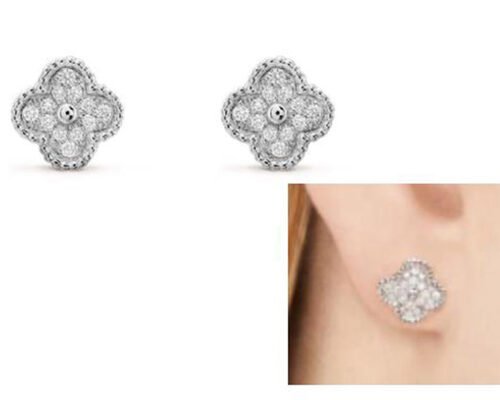 0.24ct 18k Gold Diamond Earrings , 10mm Diamond Ear Studs 2.37g Weight