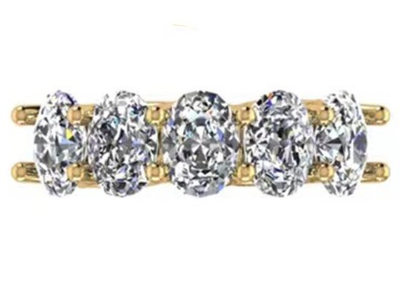 Oval Diamond 18K Rose Gold Ring 6.43x 4.7x 3.03mm Size for Anniversary