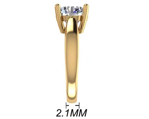 Hand setting 14K Solid Gold Jewellery , Round Cut 2.7ct Natural Solitaire Diamond Rings