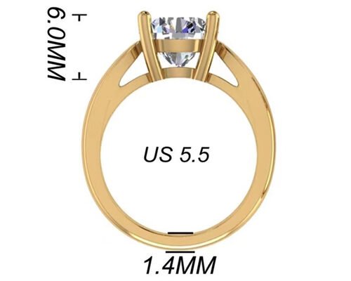 Hand setting 14K Solid Gold Jewellery , Round Cut 2.7ct Natural Solitaire Diamond Rings